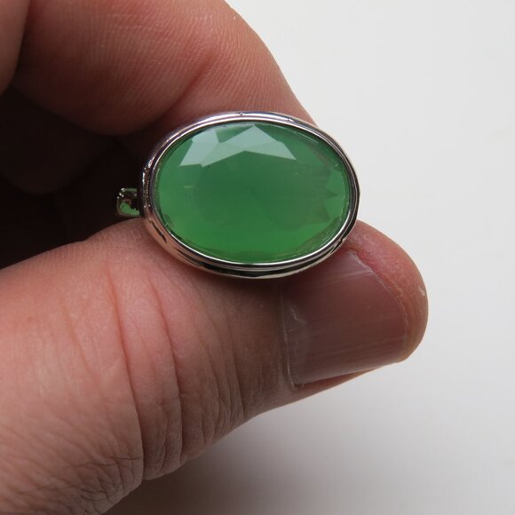 Sterling Silver Jade Earring - Picture 6 of 6